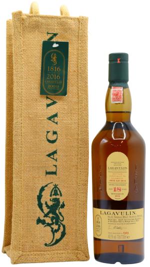 Lagavulin 18 year old Feis Ile 2016 200th Anniversary Islay Single Malt Scotch Whisky 70cl 495 ABV