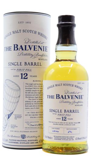 Balvenie 12 year old Single Barrel 2826 2010 Whisky 70cl 478 ABV