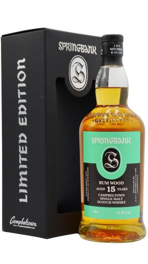 Springbank 15 year old Rum Wood 2019 Edition Campbeltown Single Malt Scotch Whisky 70cl 51 ABV