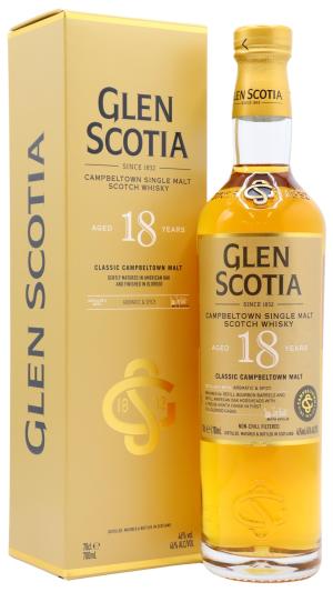Glen Scotia 18 year old Campbeltown Single Malt Scotch Whisky 70cl 46 ABV