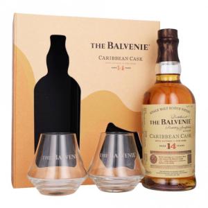 Balvenie 14 Year Old Caribbean Cask 2 Glass Gift Pack