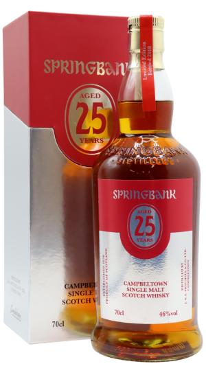 Springbank 25 year old 2018 Edition Campbeltown Single Malt Scotch Whisky 70cl 46 ABV