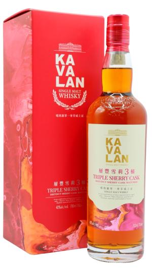 Kavalan Triple Sherry Cask Single Malt Taiwanese Whisky 70cl 40 ABV