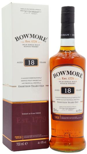 Bowmore 18 year old Islay Single Malt Scotch Whisky 70cl 43 ABV Old Bottling