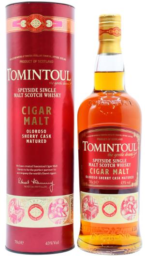 Tomintoul Cigar Malt Oloroso Sherry Cask Matured Speyside Single Malt Scotch Whisky 70cl 43 ABV