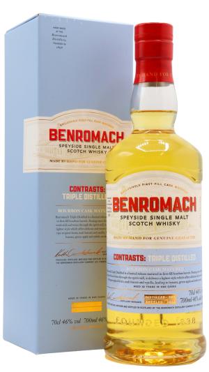 Benromach 10 year old Contrasts Triple Distilled Single Malt Scotch 2011 Whisky 70cl 46 ABV