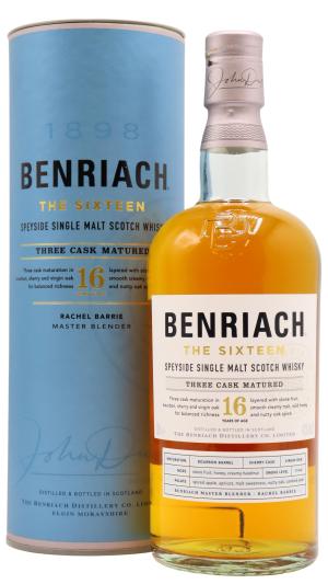 Benriach 16 year old The Sixteen Speyside Single Malt Scotch Whisky 70cl 43 ABV