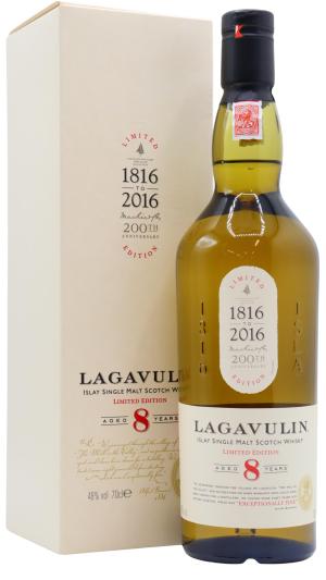 Lagavulin 8 year old 1826 2016 200th Anniversary Islay Single Malt Scotch Whisky 70cl 48 ABV