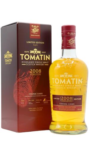 Tomatin 12 year old French Collection Cognac Cask Highland Single Malt Scotch 2008 Whisky 70cl 46 ABV