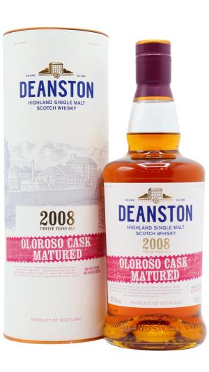 Deanston 12 year old Oloroso Cask Matured Highland Single Malt Scotch 2008 Whisky 70cl 527 ABV