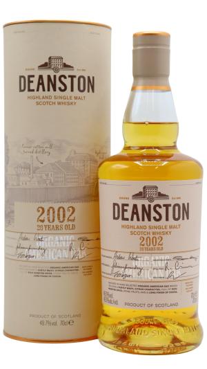 Deanston 20 year old Organic American Oak Highland Single Malt Scotch 2002 Whisky 70cl 497 ABV