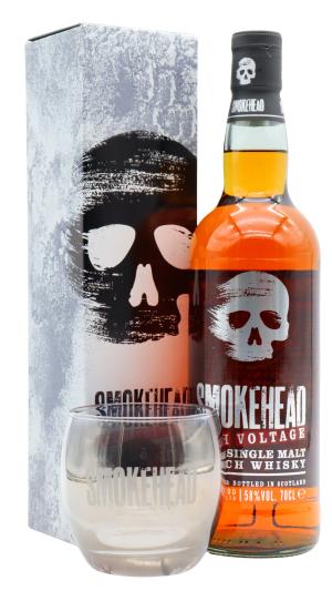 Smokehead High Voltage Islay Single Malt Scotch Whisky 70cl 58 ABV Includes Branded Glass