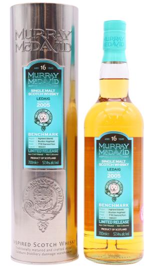 Ledaig 16 year old Murray McDavid Benchmark Rum Cask Finish Single Malt Scotch 2005 Whisky 70cl 574 ABV