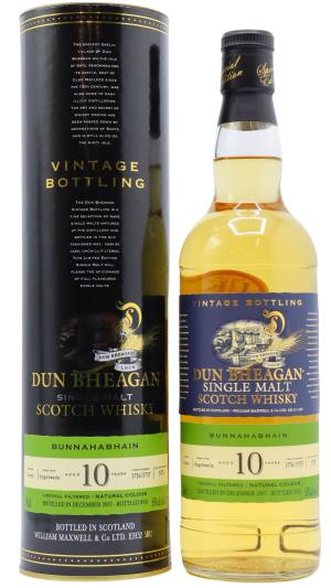 Bunnahabhain 10 year old Dun Bheagan Single Malt Scotch 2007 Whisky 70cl 56 ABV
