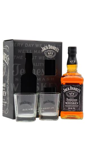 Jack Daniels Old No 7 Tennessee Whiskey 70cl 40 ABV Glass Pack