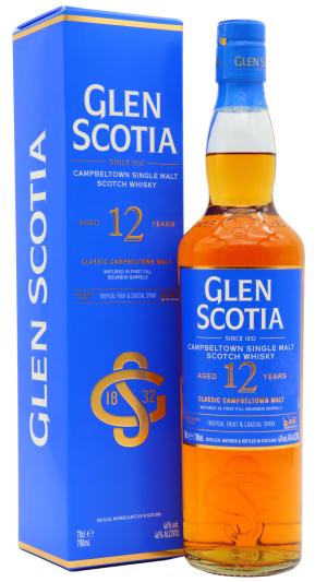 Glen Scotia 12 year old Campbeltown Single Malt Scotch Whisky 70cl 46 ABV0