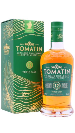 Tomatin 12 year old Triple Cask Highland Single Malt Scotch Whisky 70cl 43 ABV0