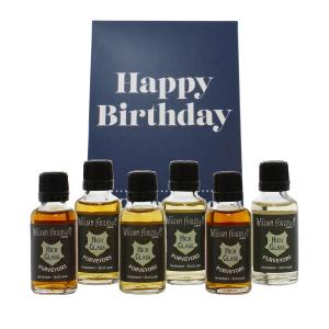 Happy Birthday Dark Blue 6 Reasons Whisky Gift Pack Scotland Single Malt Scotch Whisky 6x3cl