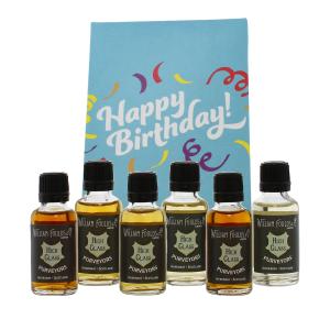 Happy Birthday Light Blue 6 Reasons Whisky Gift Pack Scotland Single Malt Scotch Whisky 6x3cl