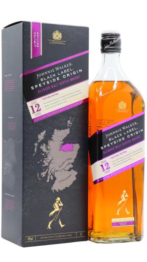 Johnnie Walker 12 year old Black Label Speyside Origin Blended Scotch Whisky 100cl 42 ABV 1 Litre