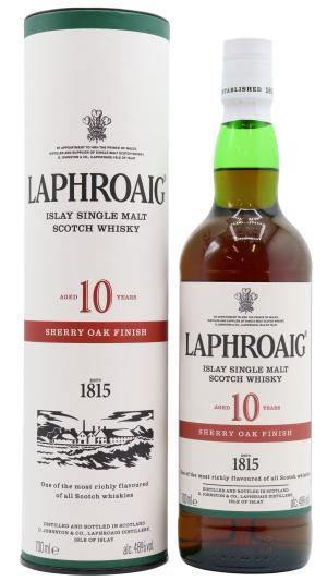 Laphroaig 10 year old Sherry Oak Finish Islay Single Malt Scotch Whisky 70cl 48 ABV