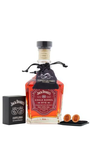 Jack Daniels Single Barrel Rye Whiskey 70cl 45 ABV Includes Whisky Stones Cufflinks