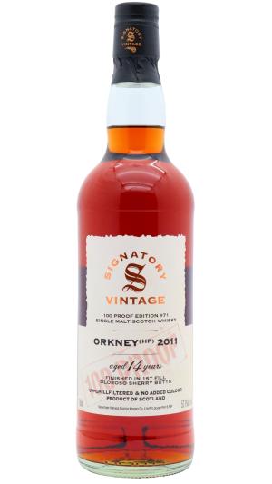Highland Park 14 year old Signatory Vintage 100 Proof Batch 71 Single Malt Scotch 2011 Whisky 70cl 571 ABV