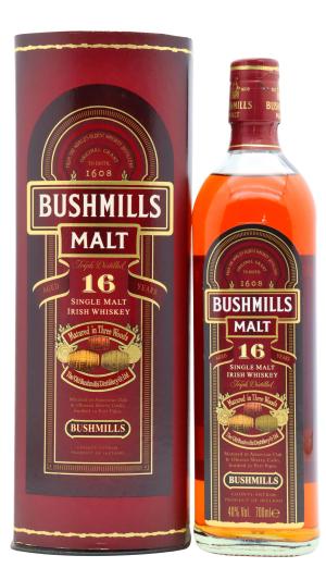 Bushmills 16 year old Single Malt Irish Whiskey 70cl 40 ABV Old Bottling