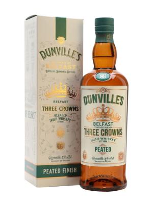 Dunvilles Three Crowns Peated Whiskey Blended Irish Whiskey