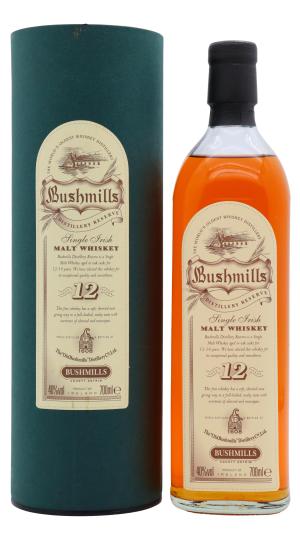 Bushmills 12 year old Single Irish Malt Whiskey 70cl 40 ABV Old Bottling