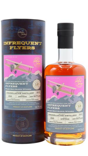 Craigellachie 12 year old Infrequent Flyers Single Virgin Oak Cask 2342 2012 Whisky 70cl 587 ABV
