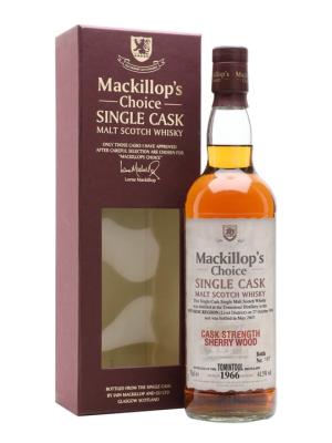 Tomintoul 1966 Bot2007 Sherry Cask MacKillops Choice Speyside Whisky