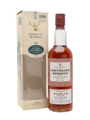 Balblair 1973 Centenary Reserve Gordon MacPhail Highland Whisky