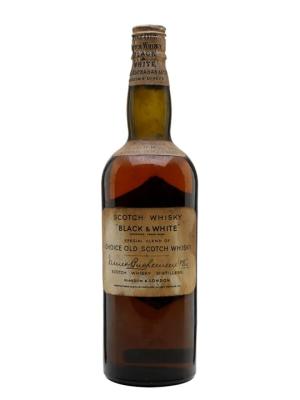 Black White Bot1930s Spring Cap Blended Scotch Whisky