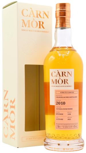 Craigellachie 12 year old Carn Mor Strictly Limited Guyana Rum Cask Finish Single Malt Scotch 2010 Whisky 70cl 475 ABV