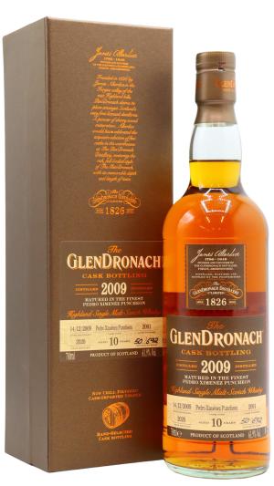 Glendronach 10 year old Batch 18 Single Pedro Ximenez Sherry Cask 2091 2009 Whisky 70cl 619 ABV