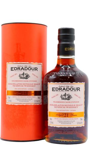 Edradour 21 year old Oloroso Sherry Finish Single Malt Scotch 2001 Whisky 70cl 521 ABV