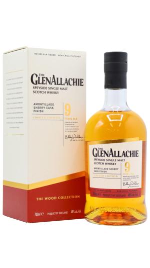 GlenAllachie 9 year old The Wood Collection Amontillado Sherry Single Malt Scotch Whisky 70cl 48 ABV