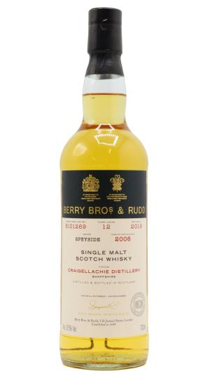 Craigellachie 12 year old Berry Bros Rudd Single Cask 8101269 2006 Whisky 70cl 575 ABV