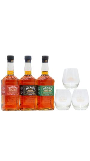 Jack Daniels Bonded Bonded Rye Triple Mash Tennessee Whiskey 70cl x 3 50 ABV Bundle
