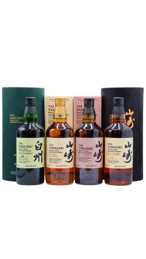 Suntory Yamazaki Hakushu Tsukuriwake Cask Collection 2024 Edition Single Malt Japanese Whisky 70cl x 4 48 ABV