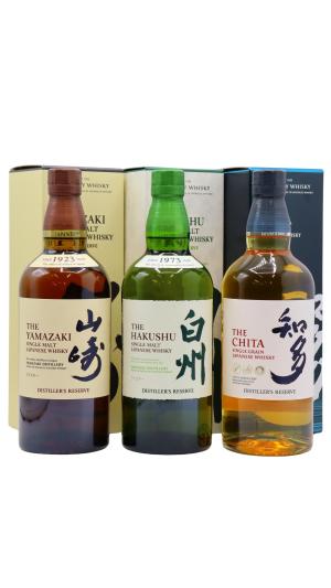 Suntory Yamazaki Hakushu Chita Japanese Whisky 70cl x 3 43 ABV Bundle