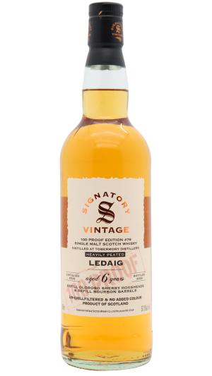 Ledaig 6 year old Signatory Vintage 100 Proof Batch 76 Single Malt Scotch 2020 Whisky 70cl 571 ABV0