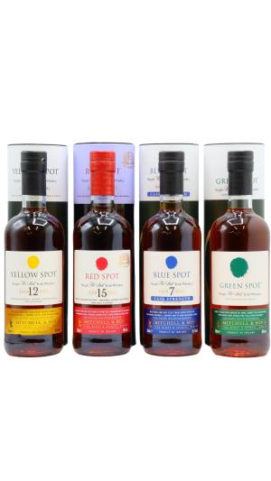 Irish Spot Blue Red Green Yellow Irish Whiskey 70cl x 4 40 ABV Bundle