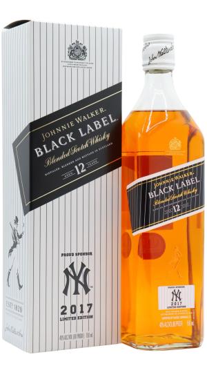 Johnnie Walker Black Label New York Yankees 2017 Edition Blended Scotch Whisky 75cl 40 ABV