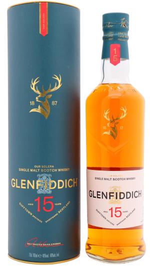 Glenfiddich 15 year old Solera Reserve Speyside Single Malt Scotch Whisky 70cl 40 ABV