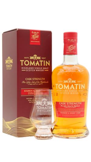 Tomatin Cask Strength Highland Single Malt Scotch Whisky 70cl 575 ABV Includes Glencairn Glass