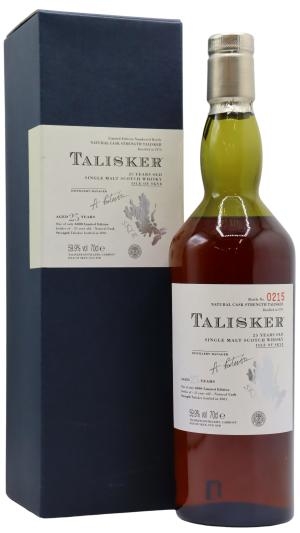 Talisker 25 year old Natural Cask Strength Single Malt Scotch 1975 Whisky 70cl 599 ABV
