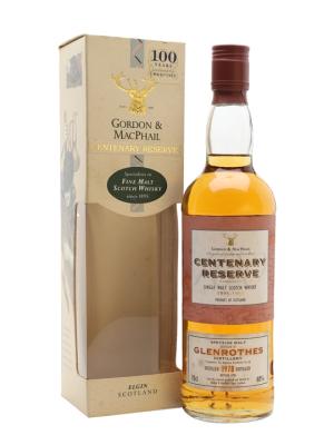 Glenrothes 1978 Bot1995 Centenary Reserve Gordon MacPhail Speyside Whisky
