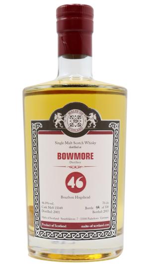 Bowmore 14 year old Bartels Single Cask 15049 2001 Whisky 70cl 46 ABV